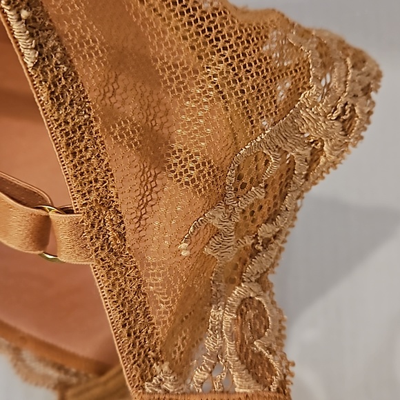 Natori | NWOT Women's Cinnamon Feathers Contour Plunge Lace Bra Sz 30DDD - Picture 5 of 8